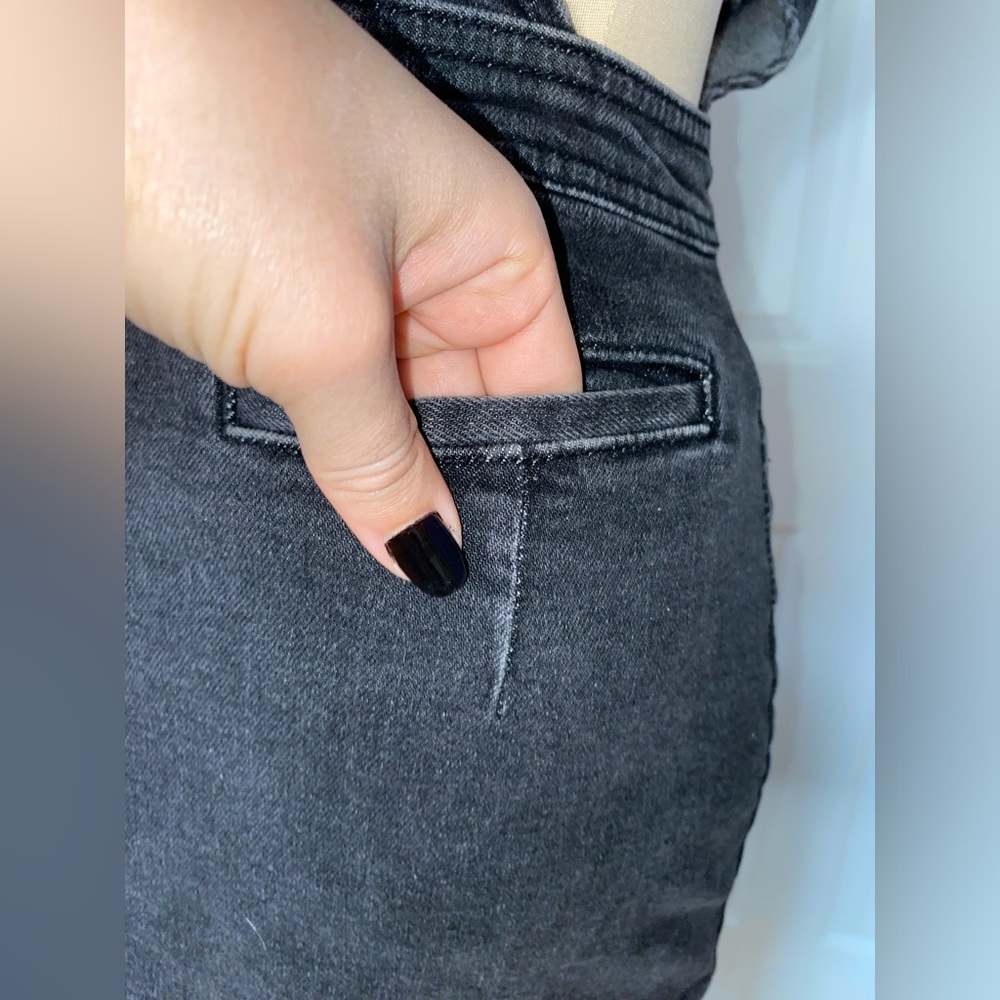 Free People Old School Love Denim Dungaree Pinafore Dress - Size 0 - EUC - Picture 10 of 11